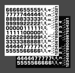 COMPUTER FACE NUMBER DECAL