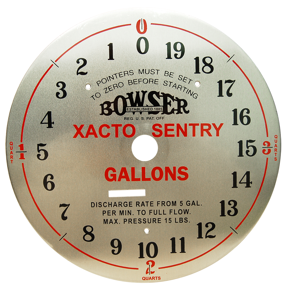 BOWSER XACTO SENTRY CLOCK FACE