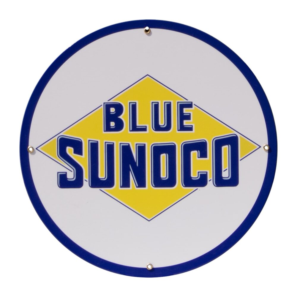 Blue Sunoco White Outline