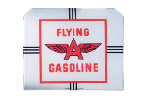 Flying A Ad Glass