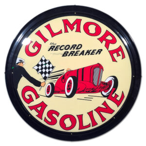 GILMORE RECORD BREAKER ROUND LIT CAN SIGN