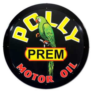 POLLY OIL ROUND LIT CAN SIGN